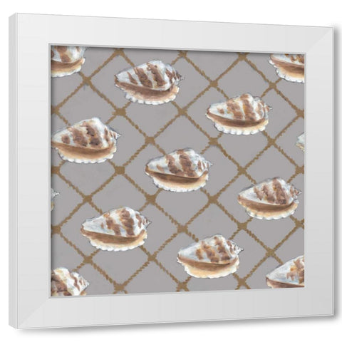 Sound of The Sea White Modern Wood Framed Art Print by Fisk, Arnie