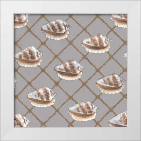 Sound of The Sea White Modern Wood Framed Art Print by Fisk, Arnie