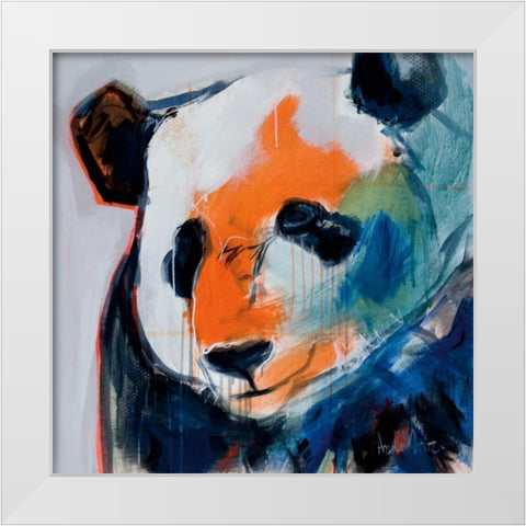 Call Me Pand White Modern Wood Framed Art Print by Maritz, Angela