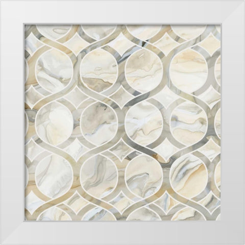 Onyx II White Modern Wood Framed Art Print by Banks, Debbie