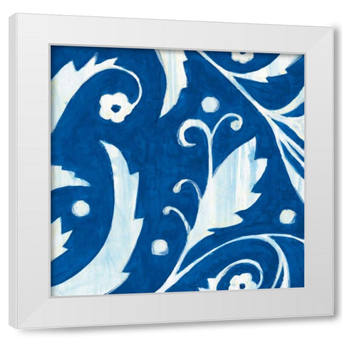 Tangled In Blue I White Modern Wood Framed Art Print by Smith, Hope