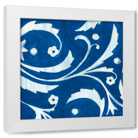 Tangled In Blue II White Modern Wood Framed Art Print by Smith, Hope