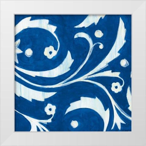 Tangled In Blue II White Modern Wood Framed Art Print by Smith, Hope