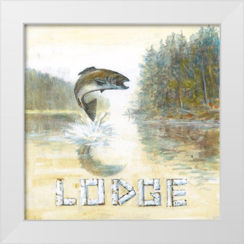 Lodge White Modern Wood Framed Art Print by Fisk, Arnie