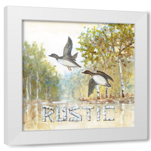 Rustic White Modern Wood Framed Art Print by Fisk, Arnie