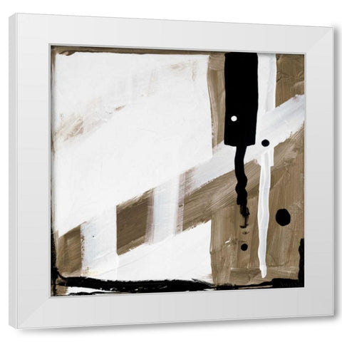 Maybe White Modern Wood Framed Art Print by Fournier, Joyce