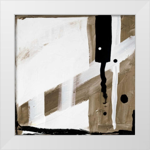 Maybe White Modern Wood Framed Art Print by Fournier, Joyce