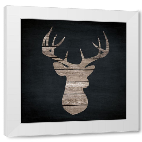 Urban Antlers II White Modern Wood Framed Art Print by Venter, Tandi