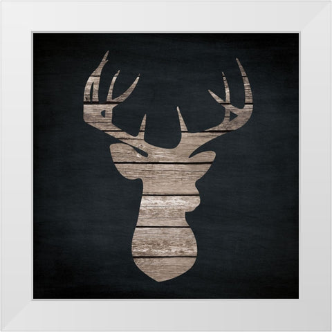 Urban Antlers II White Modern Wood Framed Art Print by Venter, Tandi