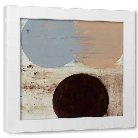 Terra Circles IV White Modern Wood Framed Art Print by Skinner, David