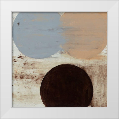 Terra Circles IV White Modern Wood Framed Art Print by Skinner, David