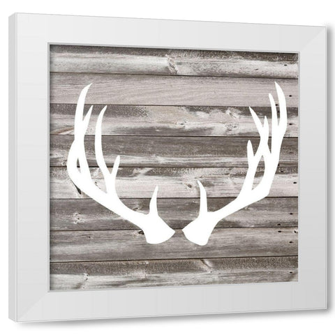 Antler Art I White Modern Wood Framed Art Print by Venter, Tandi