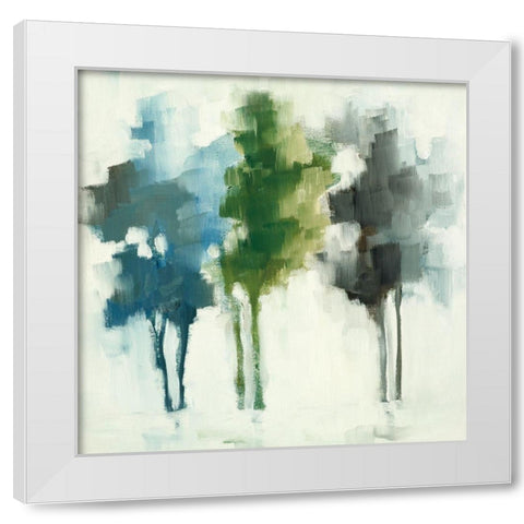 Trees II White Modern Wood Framed Art Print by Ellens, Jacqueline