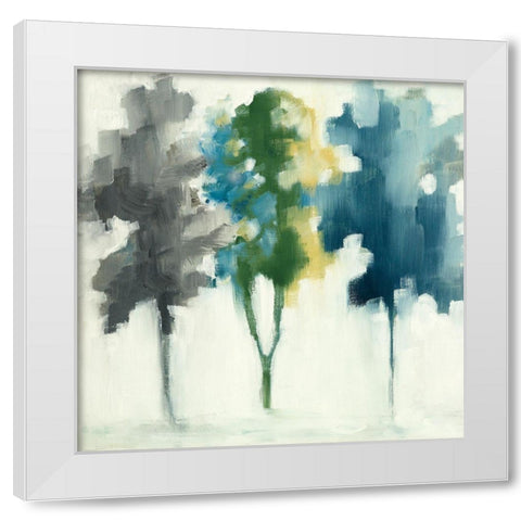 Trees III White Modern Wood Framed Art Print by Ellens, Jacqueline