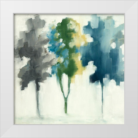 Trees III White Modern Wood Framed Art Print by Ellens, Jacqueline