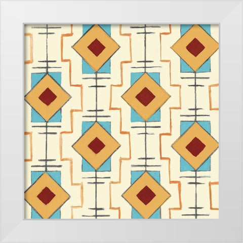 Triangle Tango White Modern Wood Framed Art Print by Smith, Hope
