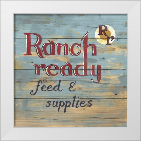 Ranch Ready White Modern Wood Framed Art Print by Fisk, Arnie