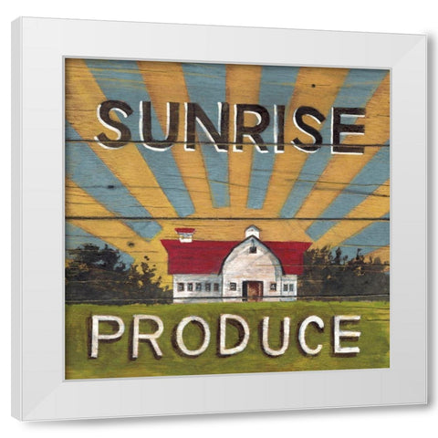 Sunrise Produce White Modern Wood Framed Art Print by Fisk, Arnie