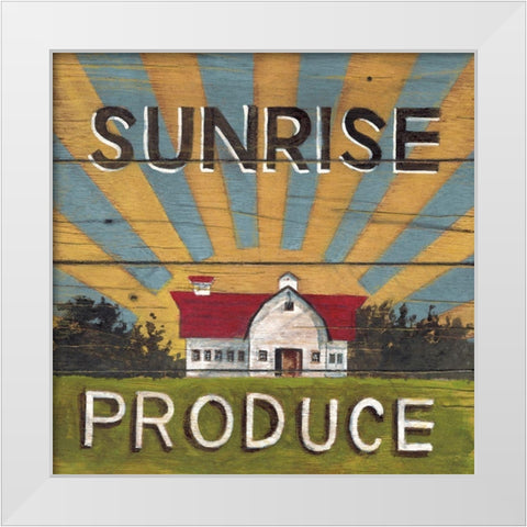 Sunrise Produce White Modern Wood Framed Art Print by Fisk, Arnie