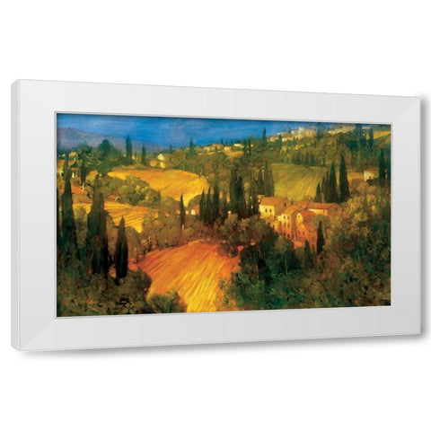 Hillsideide - Tuscany White Modern Wood Framed Art Print by Craig, Philip