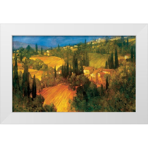 Hillsideide - Tuscany White Modern Wood Framed Art Print by Craig, Philip