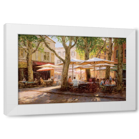 Summer - Provence White Modern Wood Framed Art Print by Bates, George