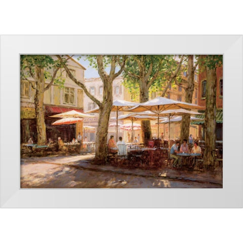 Summer - Provence White Modern Wood Framed Art Print by Bates, George