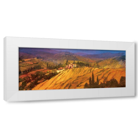 Last View of Tuscany White Modern Wood Framed Art Print by Craig, Philip