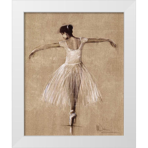 Bourees I White Modern Wood Framed Art Print by Dulon, Mary