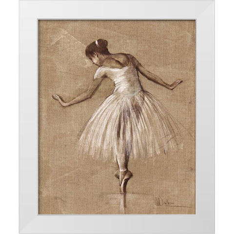 Bourees II White Modern Wood Framed Art Print by Dulon, Mary