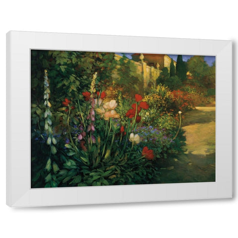 Walled Garden White Modern Wood Framed Art Print by Craig, Philip