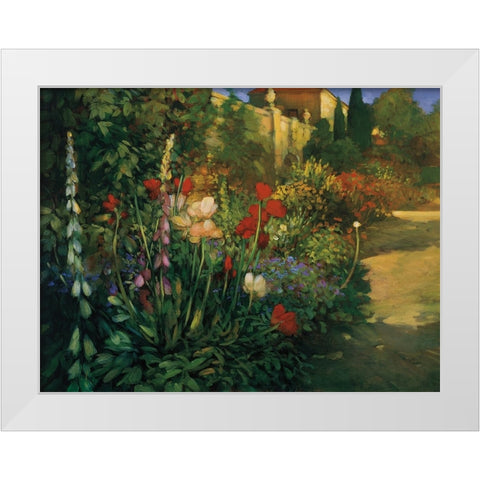 Walled Garden White Modern Wood Framed Art Print by Craig, Philip