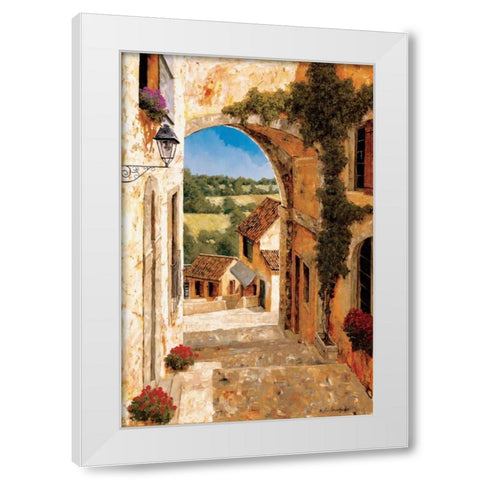 Going Down to the Village White Modern Wood Framed Art Print by Archambault, Gilles