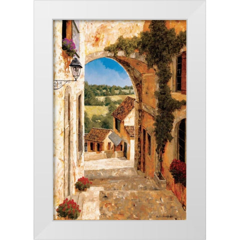 Going Down to the Village White Modern Wood Framed Art Print by Archambault, Gilles