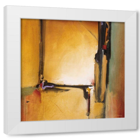 Contemplation White Modern Wood Framed Art Print by Li-Leger, Noah