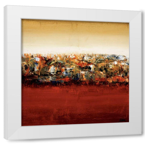 Red Lake White Modern Wood Framed Art Print by Wang, Yehan