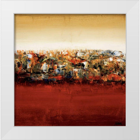 Red Lake White Modern Wood Framed Art Print by Wang, Yehan