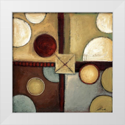 Groovin White Modern Wood Framed Art Print by Eve