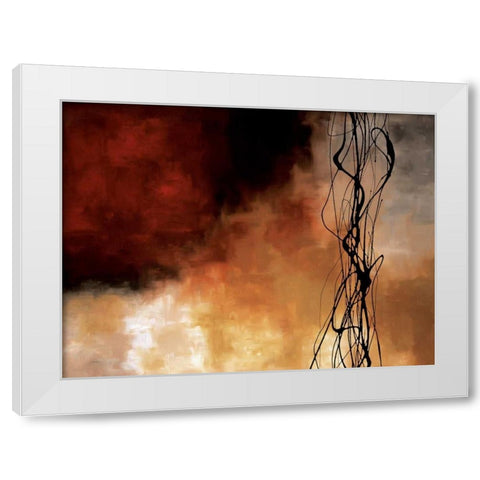 Autumn Song White Modern Wood Framed Art Print by Maitland, Laurie