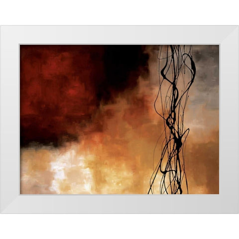 Autumn Song White Modern Wood Framed Art Print by Maitland, Laurie