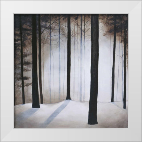 Winter Solace White Modern Wood Framed Art Print by St.Germain, Patrick