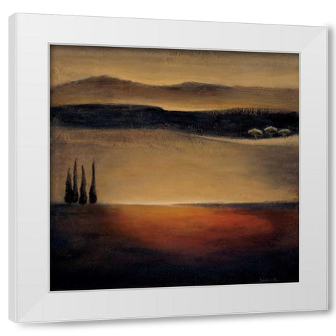 Puesta Del Sol White Modern Wood Framed Art Print by Salemink-Roos, Ursula