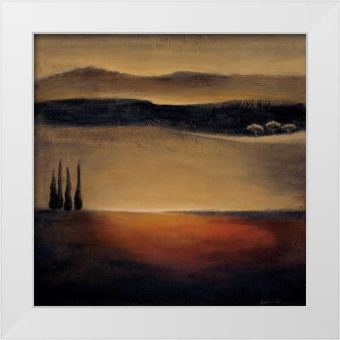 Puesta Del Sol White Modern Wood Framed Art Print by Salemink-Roos, Ursula