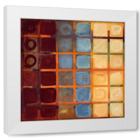 Cubed White Modern Wood Framed Art Print by Li-Leger, Noah