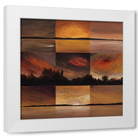 Horizontal Lines White Modern Wood Framed Art Print by Kaminsky, Earl