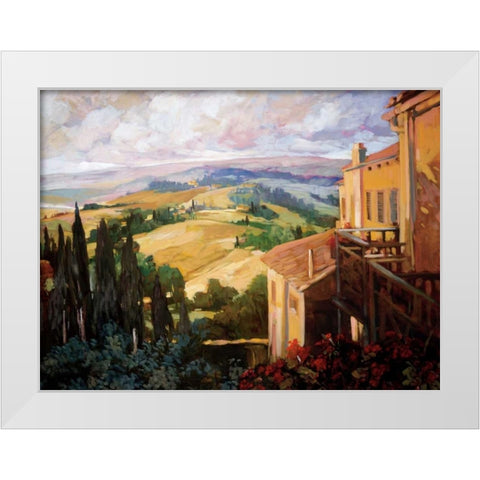 View to the Valley White Modern Wood Framed Art Print by Craig, Philip
