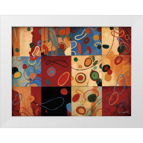 String Theory White Modern Wood Framed Art Print by Li-Leger, Don