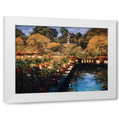 Boboli Gardens - Florence White Modern Wood Framed Art Print by Craig, Philip