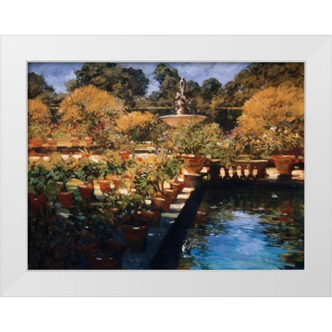 Boboli Gardens - Florence White Modern Wood Framed Art Print by Craig, Philip