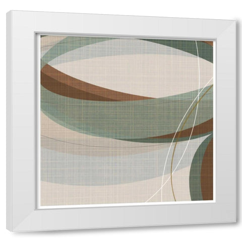 Mint Ripple White Modern Wood Framed Art Print by Ahava